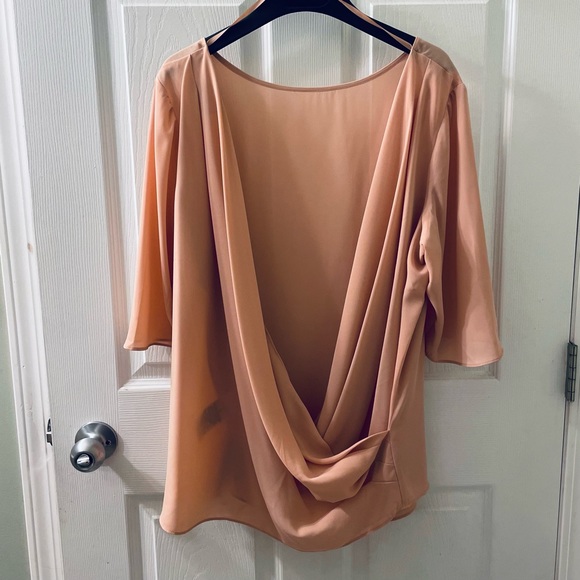 Banana Republic Blush Open Back Shortsleeved Blouse - Picture 2 of 3